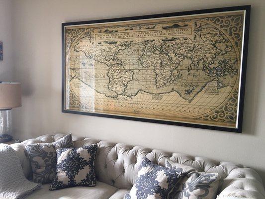 Mark hanged this enormous world map picture frame today! Thank you!