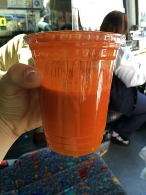 Fruit juice, carrots, orange and more! Delicious!