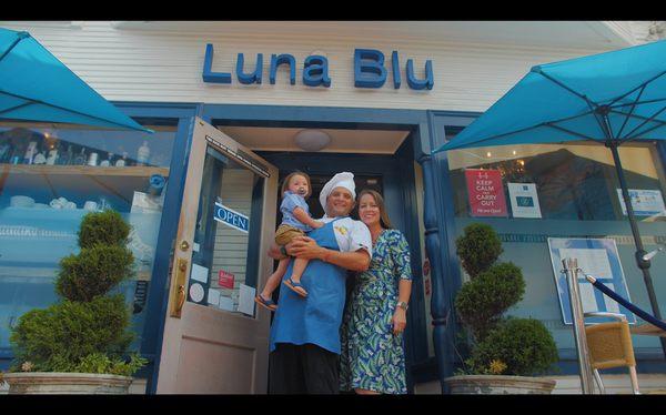 Executive Chef Renzo Azzarello, his wife and manager Crystal and their son and boss Leonardo!