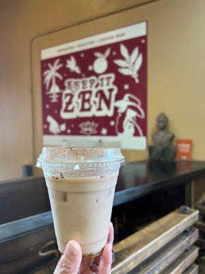 Keeping it Zen w/ my Iced Chai Latte w/ Oatmilk