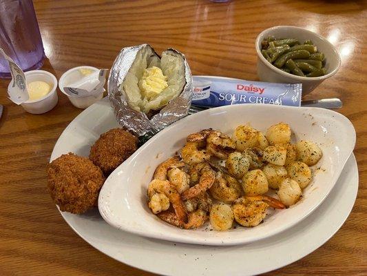 Grilled shrimp and scallops