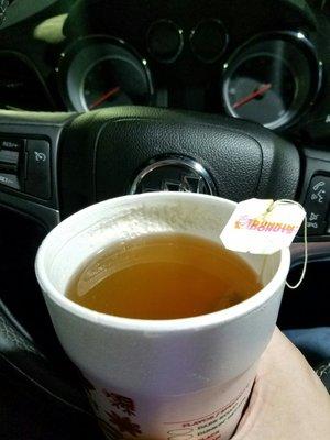 TIP: Do not add fresh lemon to your hot tea if served in these cups - it'll eat away the styrofoam.