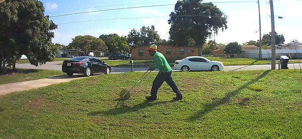 Working hard in the hot sun