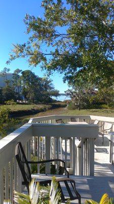 The view of our deck on Hilton Head Island