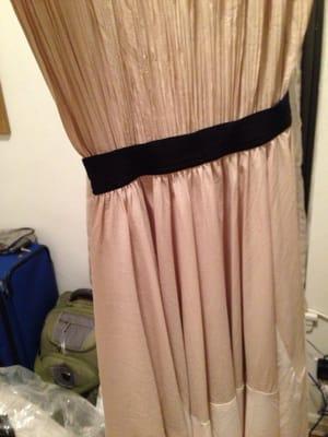 The "pleated" dress after dry cleaning