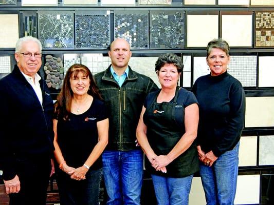 Leonard, Linda, Cliff, Debbie and Paula McCurley. Family working together.