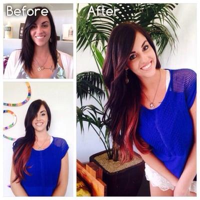 Beautiful, natural and undetectable hair extensions by Lori at Peacock Salon!