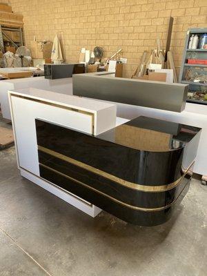 Custom reception desk