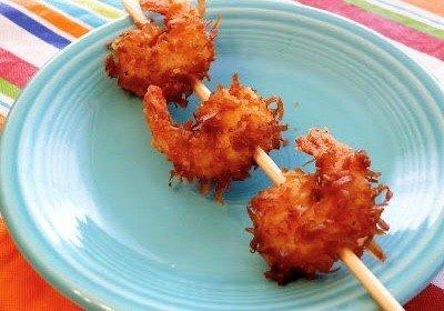 Gooonies Fish & Beer Shack Coconut Shrimp on a Stick. Always a Fair Favorite.