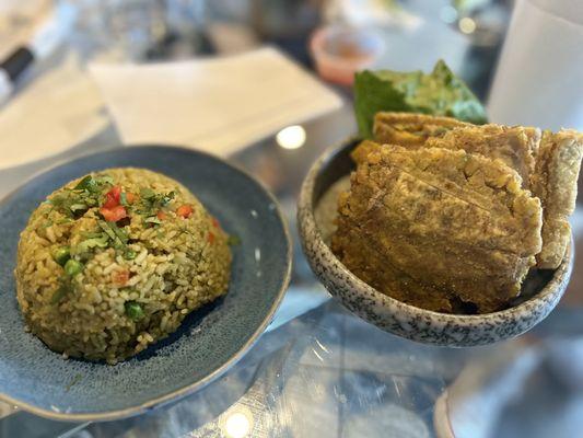 Cilantro Rice and Tostones