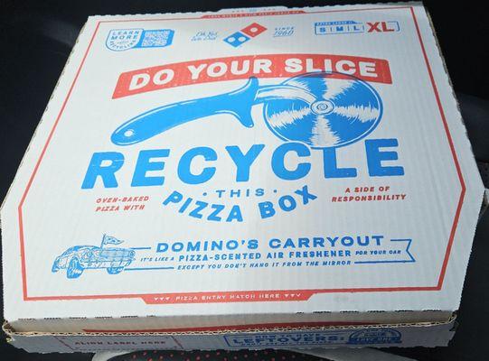 XL pizza curbside pickup