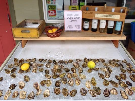 Selection of fresh oysters