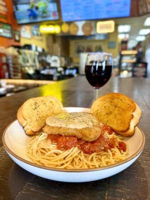 Spaghetti Chicken  Parmesan