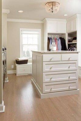 Bright and organized closet with lots of storage and open space