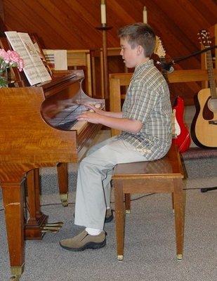 Student at recital