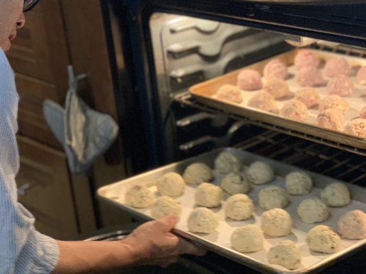 You can buy frozen scone dough to bake at home too!