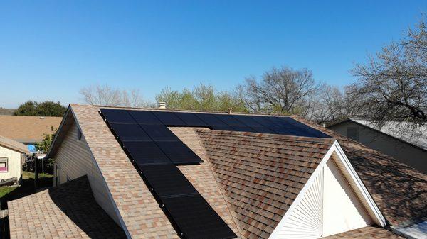 2020 install of Mission Solar Panels on a north San Antonio home.