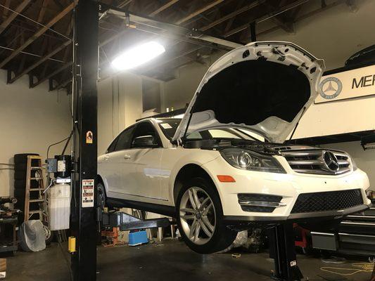 Mercedes c250 Brakes, oil change, and full inspection