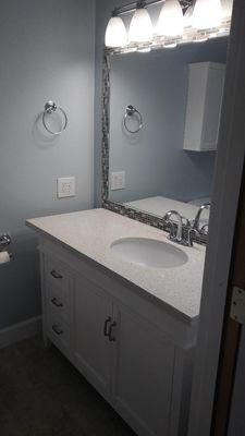 Simple as that ! Just choose your vanity at Lowes or Home depot. And we will install it in one day Call to get pricing and scheduling.