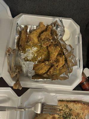 Lemon pepper Single Order (10) Classic Chicken Wings Meat Calzone