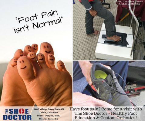 Foot pain is NOT normal! Get your feet checked today! #custom #insoles #orthotics #shoe #foot #sports #pain (We are not podiatrists.)