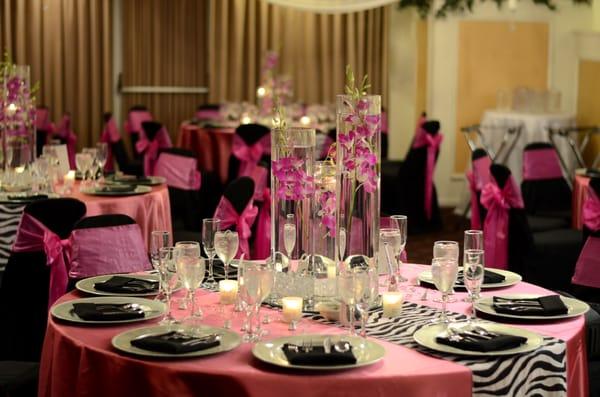 elegant banquet hall center pieces