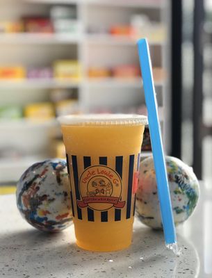 Try one of our refreshing slushies! 32 flavors to choose from!