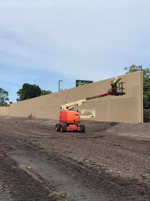 Highway Noise Barrier Walls Painting