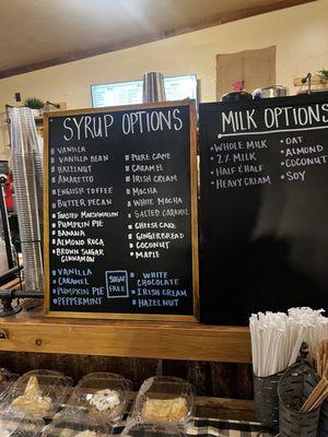 Plenty of options to add to your drink & alternative milks, to please everyone.