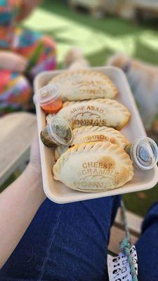 Cheesy Scramble, Mushroom, Carne Asada Empanadas