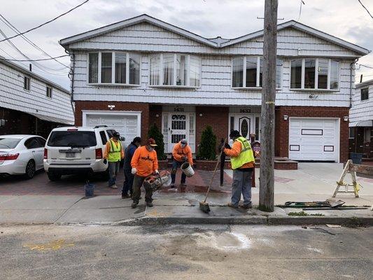 Sewer Repair on Sidewalk