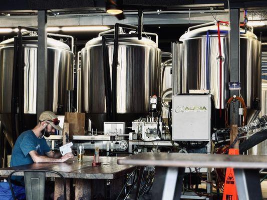 Their huge beer tanks