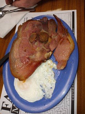 Country ham with eggs