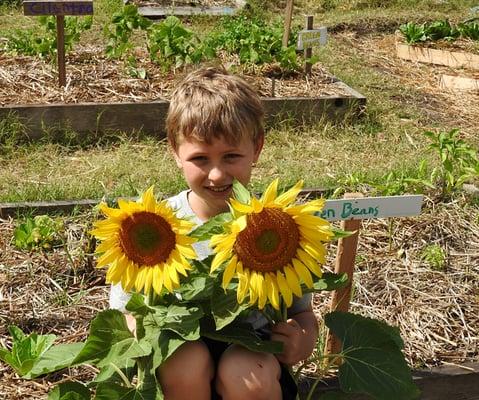 Flowers from the garden are donated to make beautiful centerpieces for special events