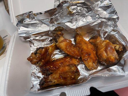 Habanero chicken wings - carry out