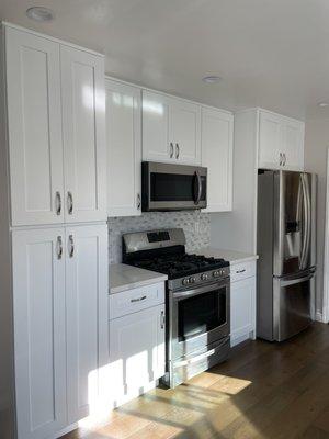 Kitchen remodel nice white shaker great job