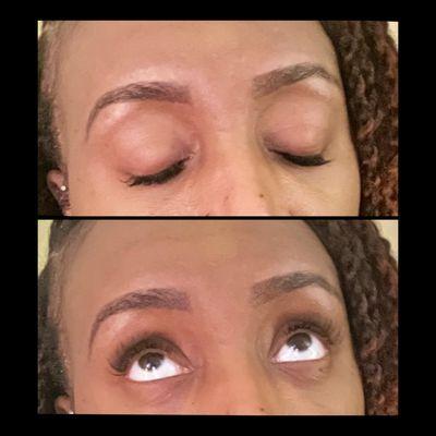 Eyebrow threading, Henna brow tint, individual lash extensions