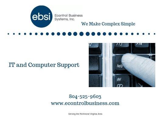 Don't struggle with your small business computer and IT issues. Call EBSI - We make complex simple.