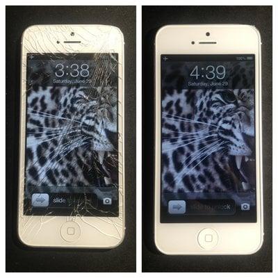 iPhone 5 before/after repair