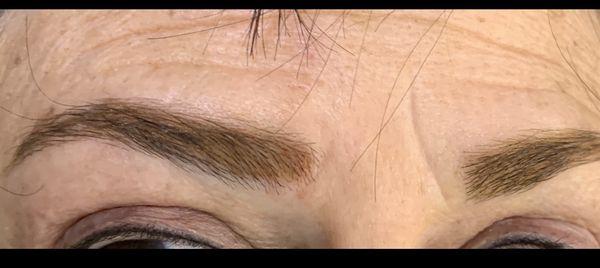 Microblading for thin brows