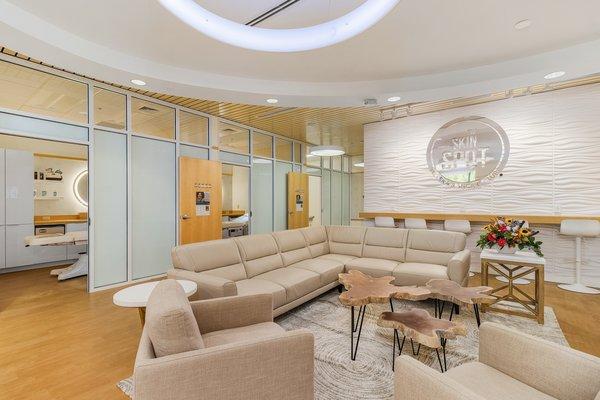 Our comfortable lounge is the perfect waiting area or spot for hosting your next Botox party!