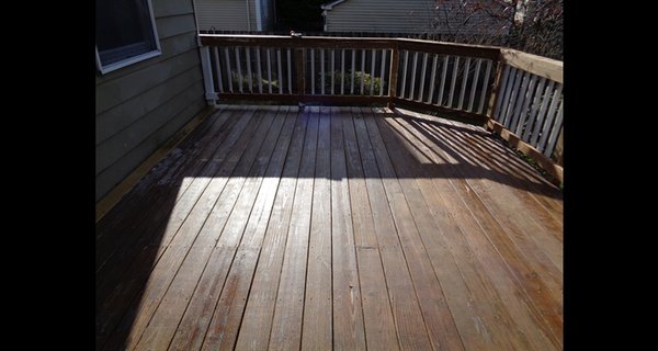 This deck use to be White! It's now ready for Paint, or Stain!