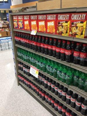 Sample display at front of store.