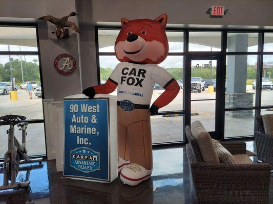 Watch out for the wildlife you might see here at 90 West Auto & Marine. Ask for the CarFAX!