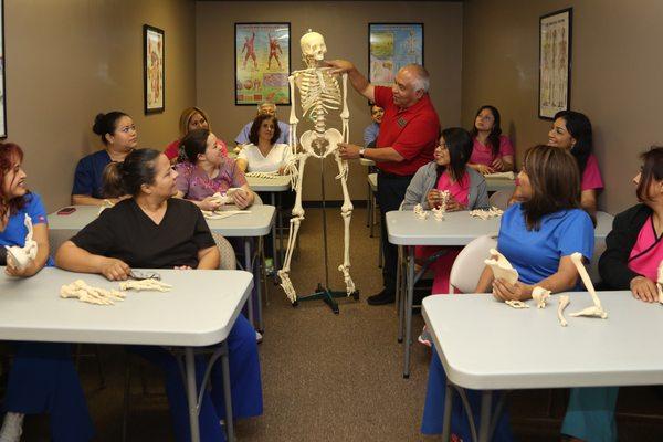 Massage training at the Premier School of Massage