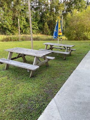 Picnic tables