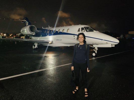 Me + wheels up plane in Jax airport