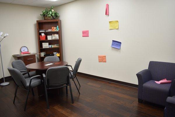 Exult Healthcare's adolescent and young adult room. We also do art therapy in here for all ages!