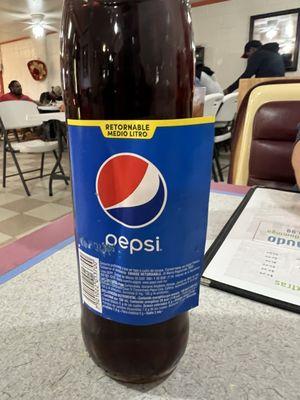 Good old Pepsi in a glass bottle!