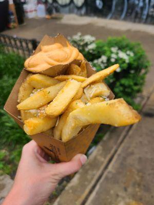 Truffle fries and chipotle ranch